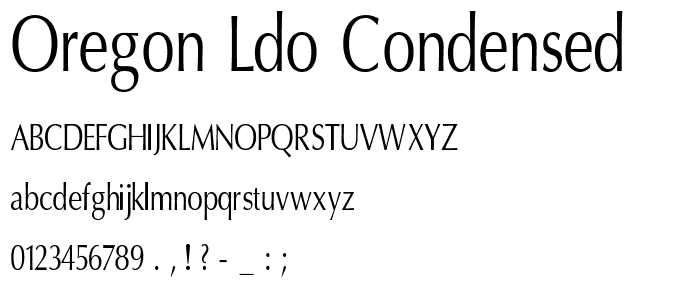 Oregon LDO Condensed font